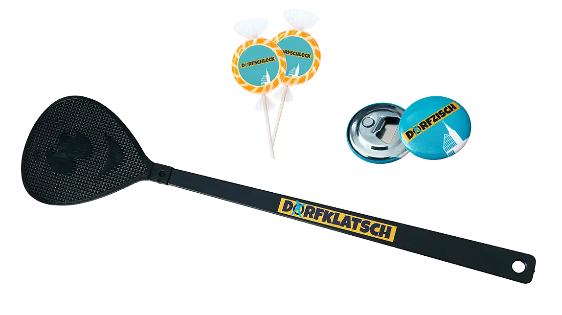 Giveaways für die Dorfkönner Kampagne 